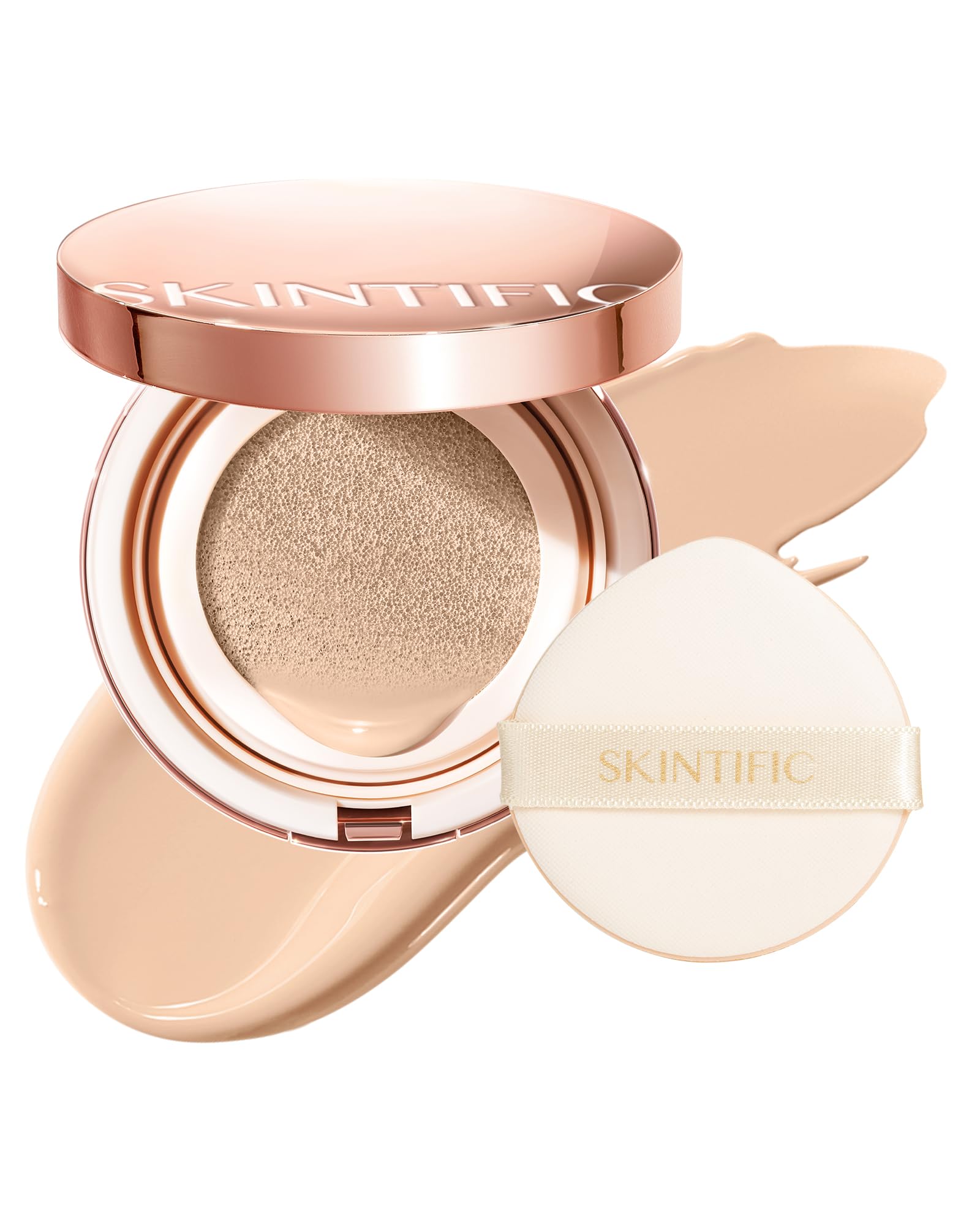 SKINTIFIC compact front view showing shade and convenient case for travel