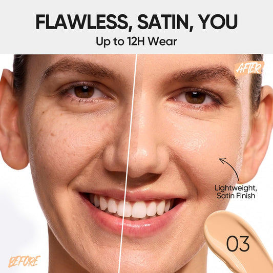 SKINTIFIC open cushion compact with puff revealing sponge for easy on-the-go application