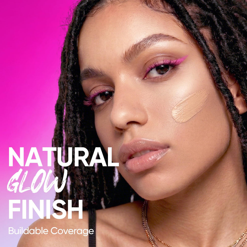 SKINTIFIC sponge pressing cushion demonstrating even product release