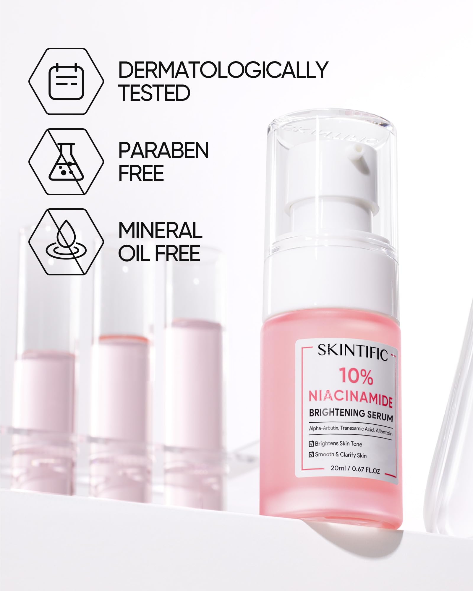 SKINTIFIC label closeup revealing active list for informed ingredient decisions
