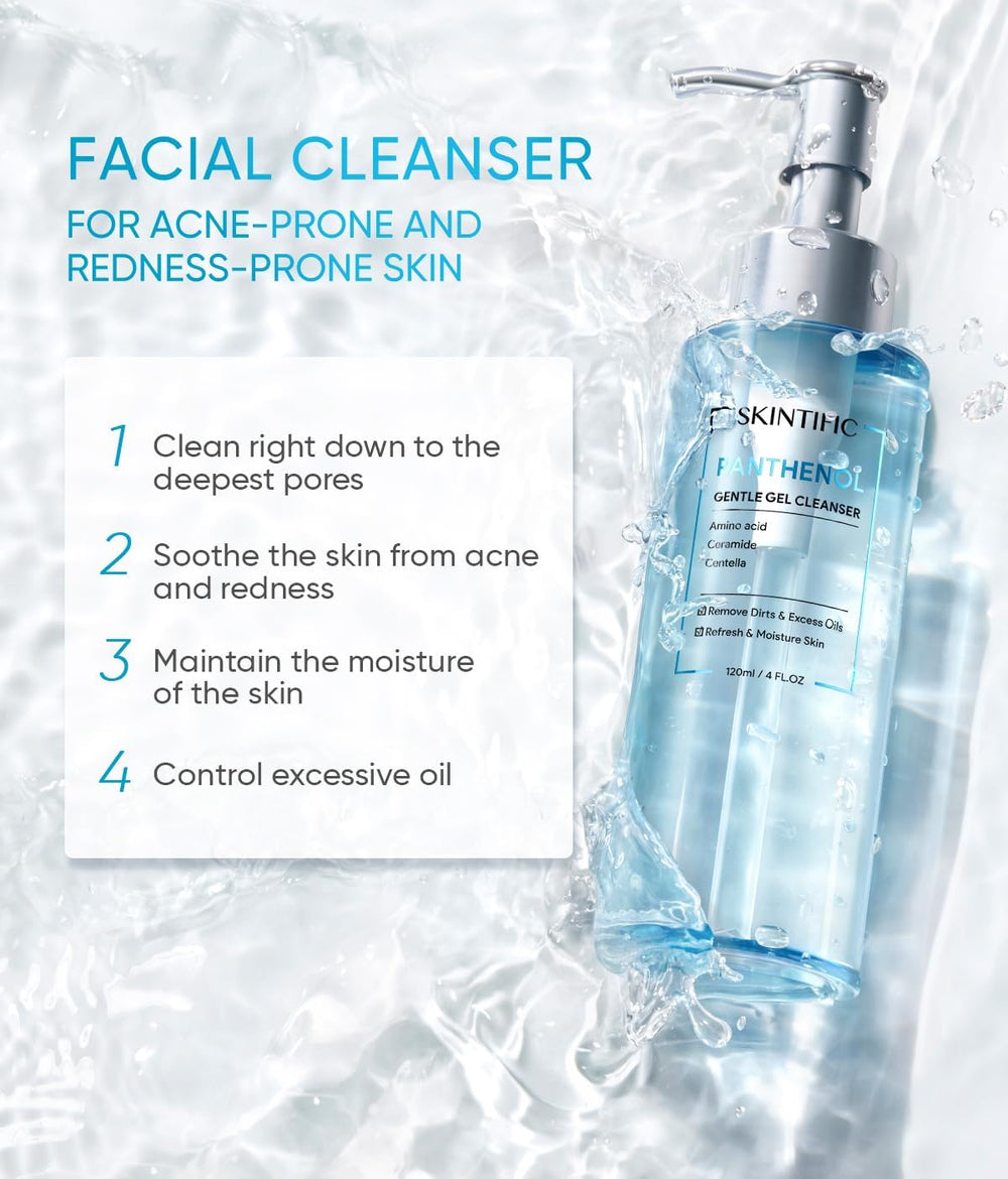 SKINTIFIC pump dispensing foam demonstrating easy single-hand use benefit
