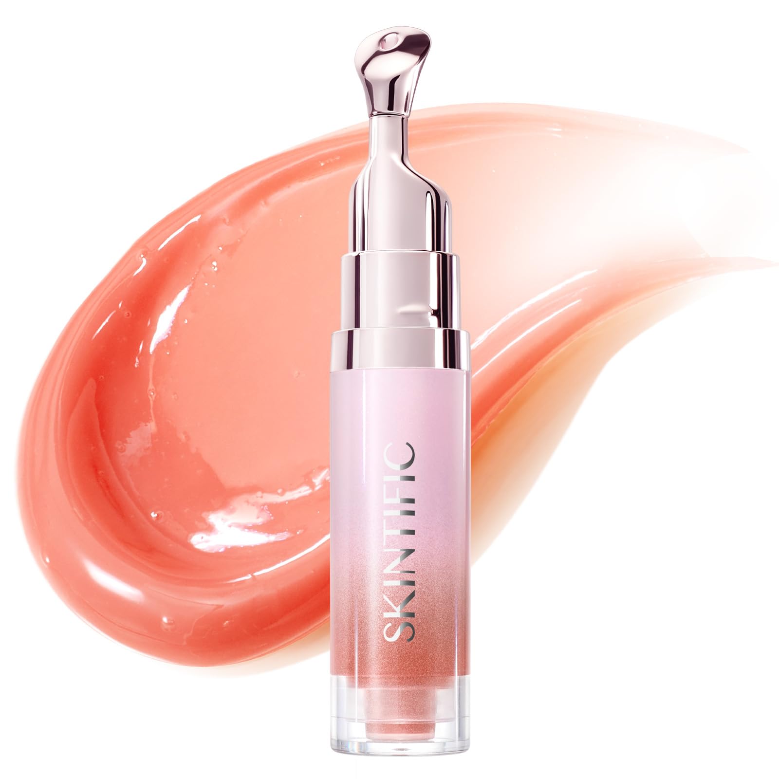 SKINTIFIC front packaging showing glossy tinted lip serum benefits