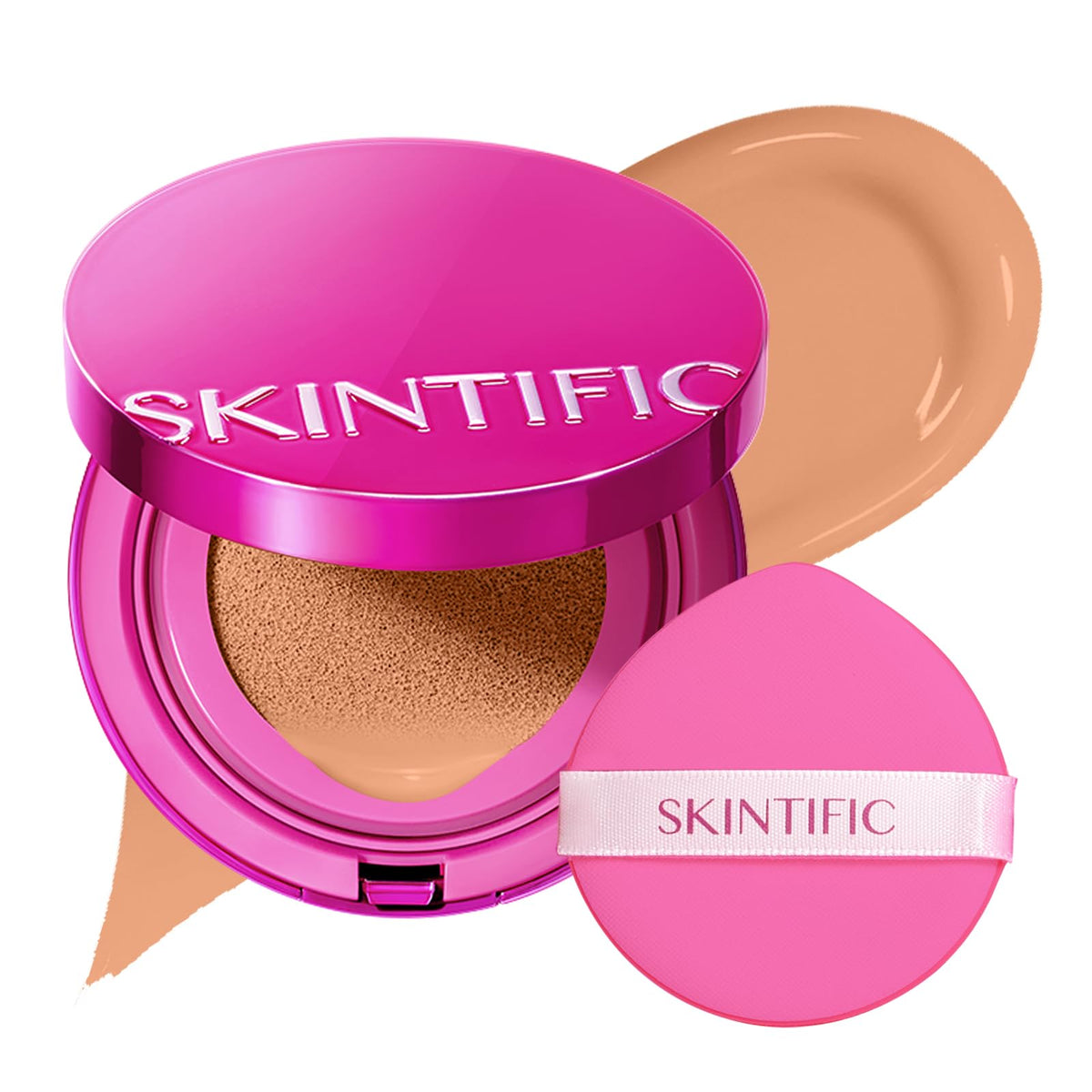 SKINTIFIC compact front view showing sleek case and shade, convenient for travel