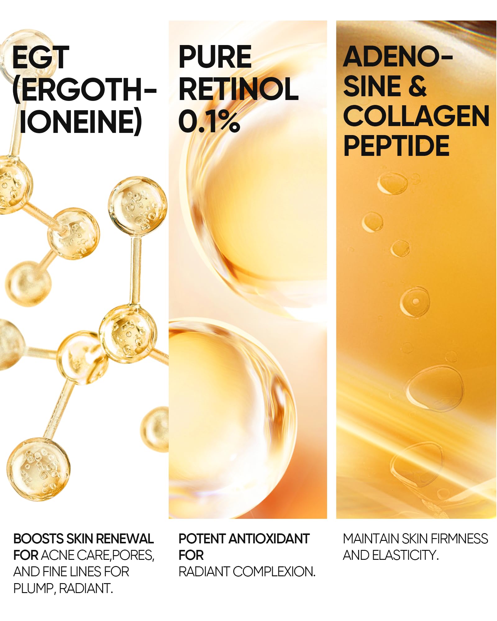 SKINTIFIC close-up of serum texture on skin, lightweight absorption visible