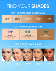 SKINTIFIC shade Petal swatches on arm illustrating true color match
