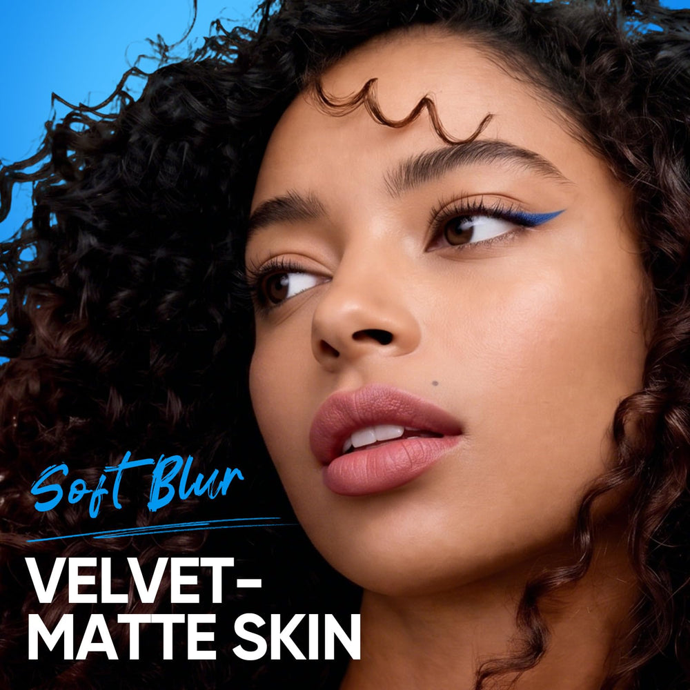 close-up of SKINTIFIC cushion texture swatch showing full pigment and matte finish