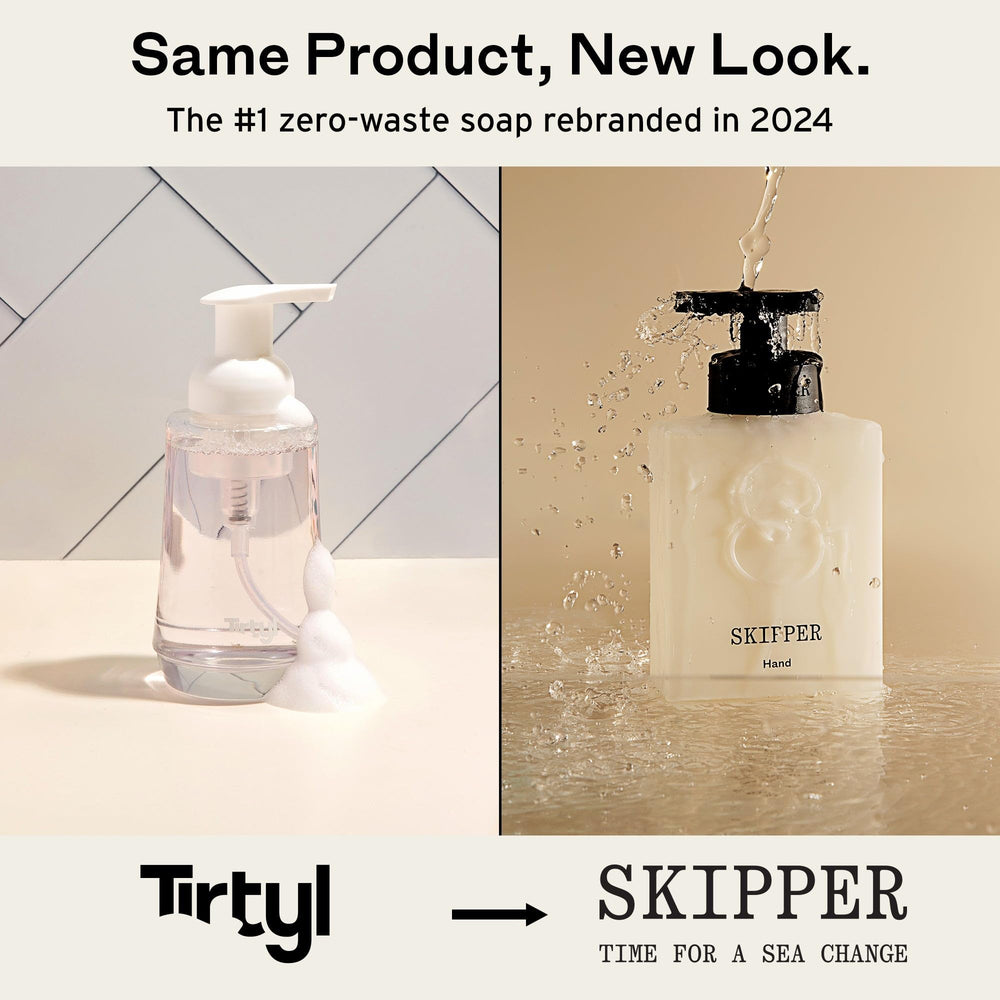 Skipper compostable packaging flatlay highlighting reduced waste