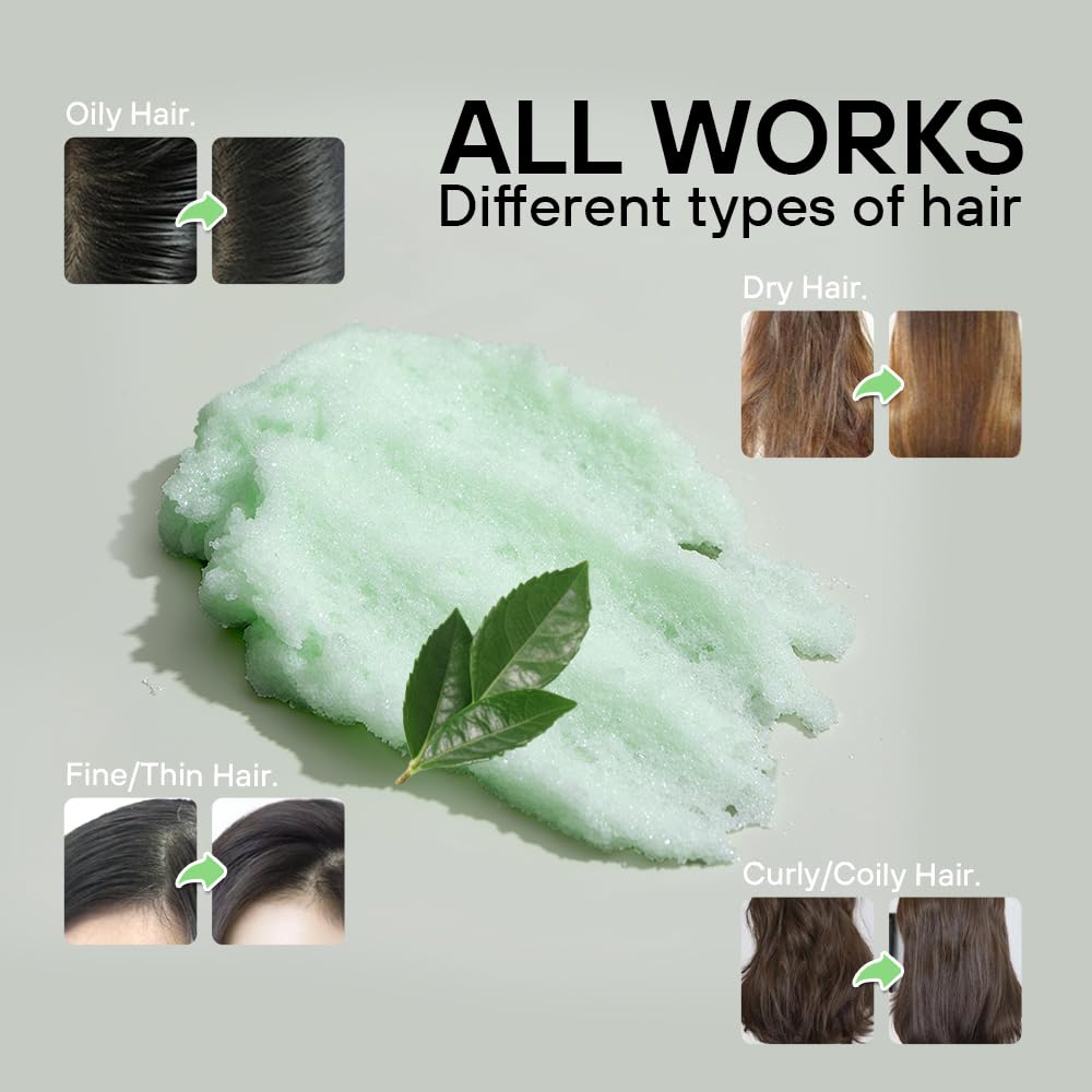 SKIRIFINE applied on wet scalp showing soothing massage benefit