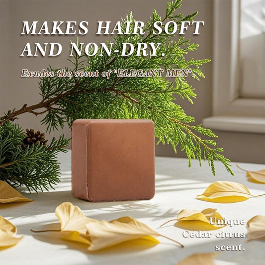 SKIRIFINE bar lather on hand demonstrating quick-foaming benefit