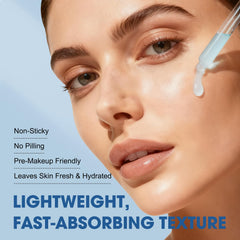 SKSOYT applying serum to face and neck for firmer, more even-looking skin