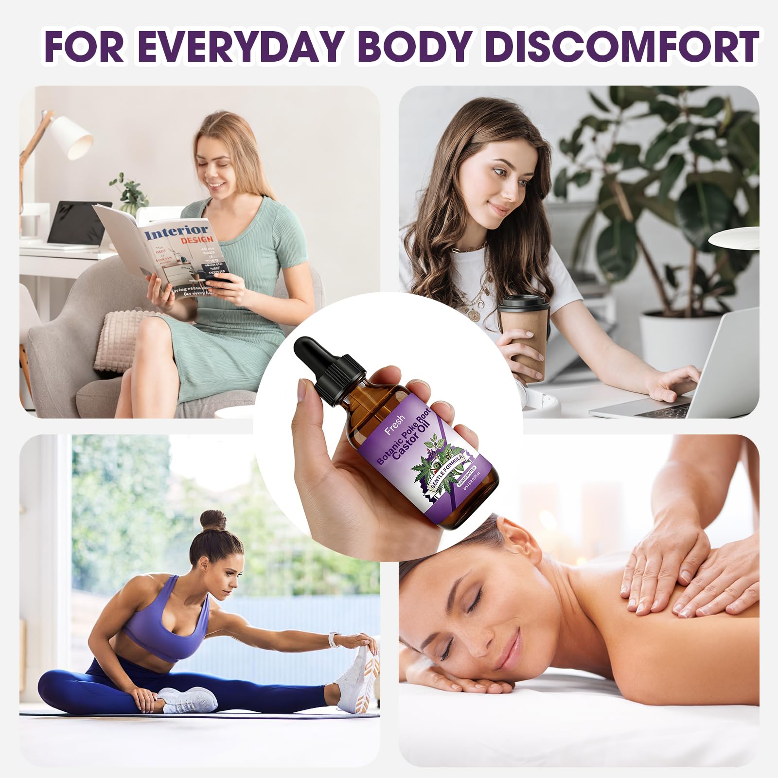 SKSOYT being used for body massage to soothe and soften skin