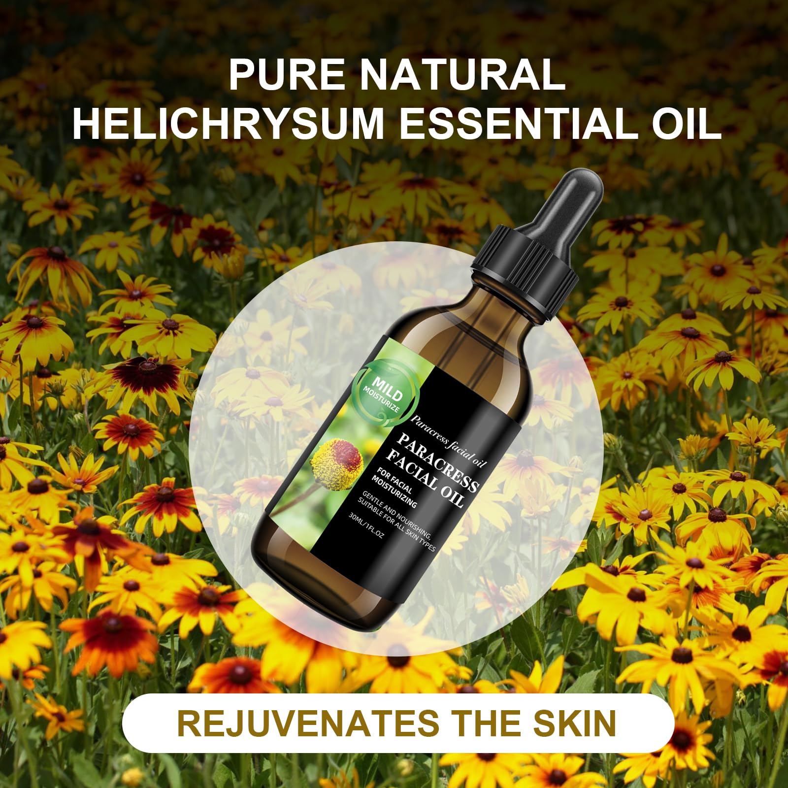 SKSOYT bottle with botanical ingredients flatlay illustrating natural formulation