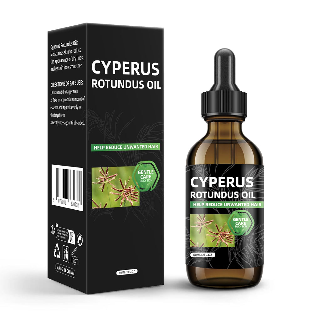 SKSOYT bottle front view showing natural Cyperus rotundus oil benefits