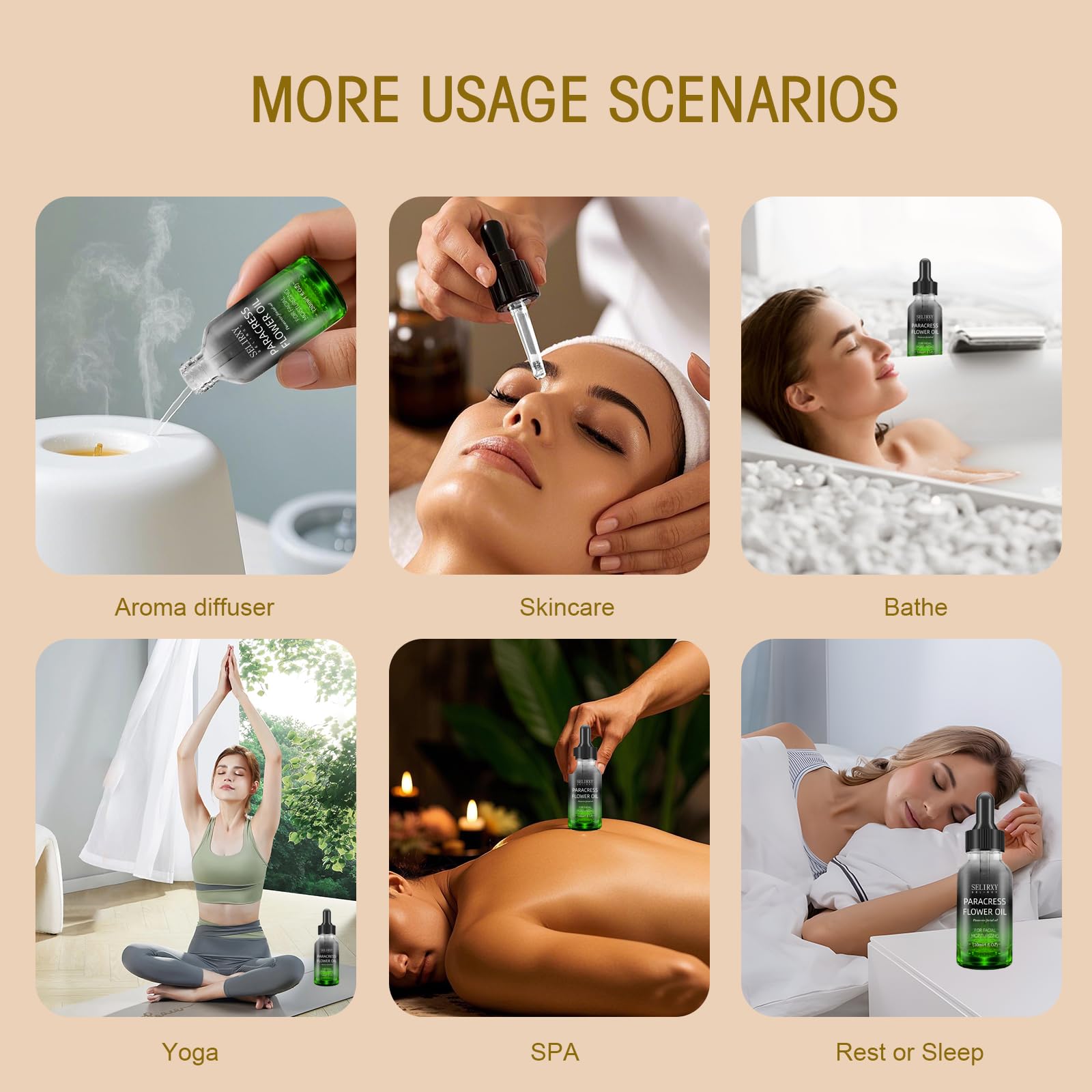 SKSOYT applying oil to neck and chest, illustrates multi-use hydration benefit