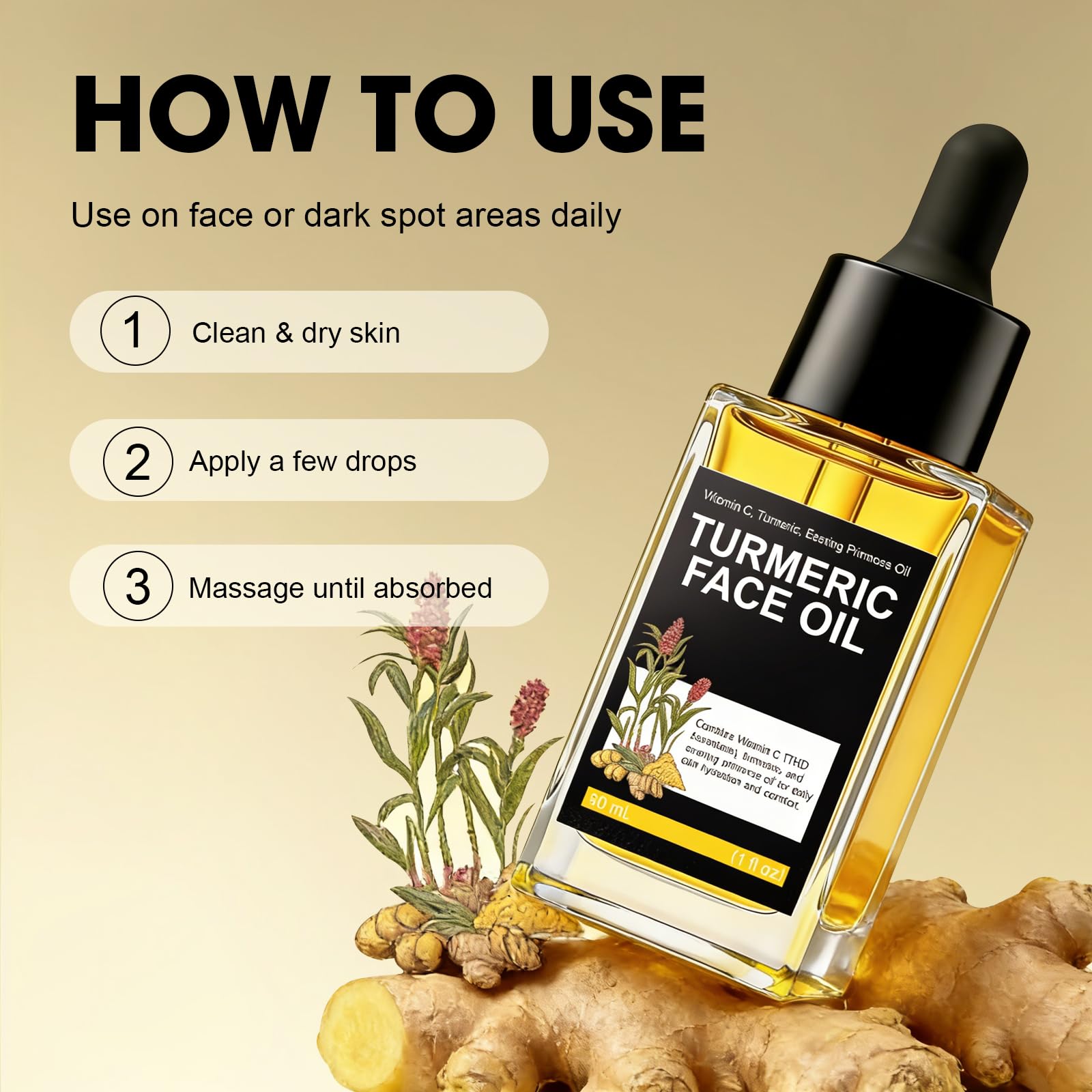 hands applying SKSOYT oil demonstrating easy smoothing and fast absorption