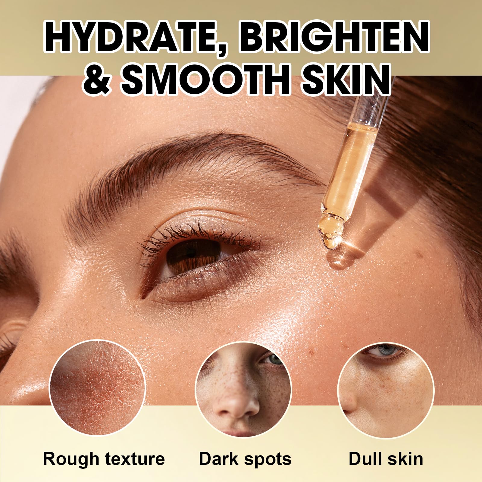turmeric root and vitamin C derivative close-up with SKSOYT ingredient focus