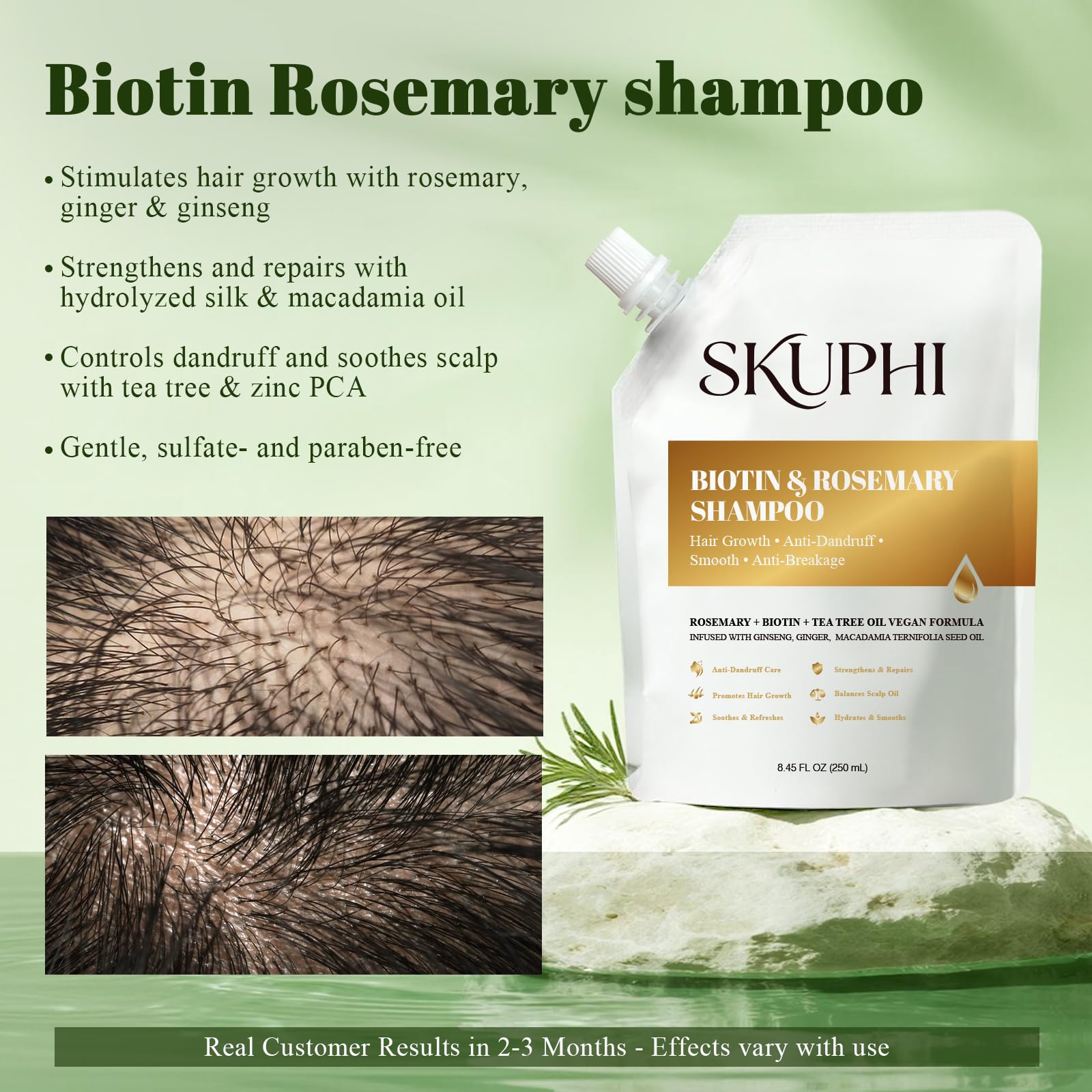 SKUPHI creamy lather texture demonstrating gentle cleansing and softness benefit
