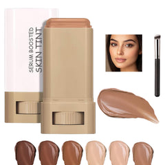 Skween front packaging shade 6 showing compact stick and natural finish benefit