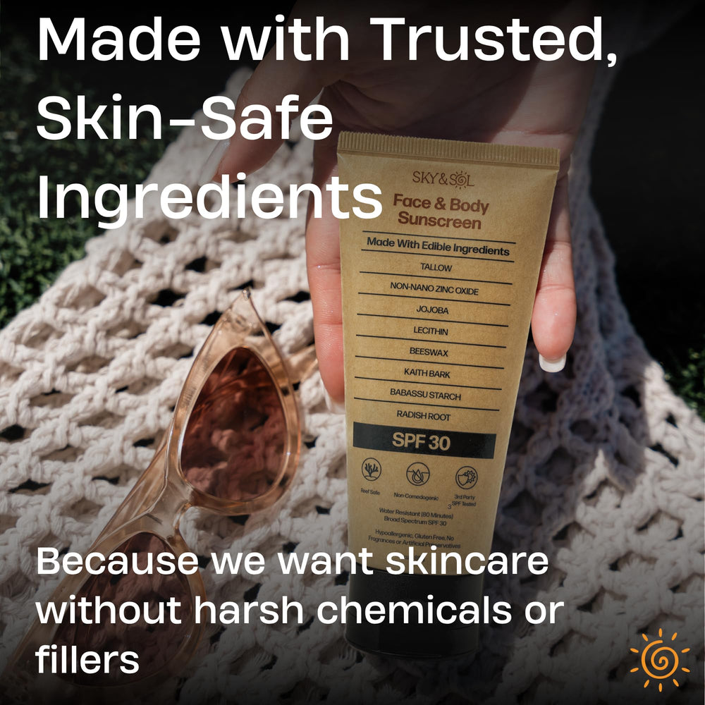 Sky and Sol applied to cheek demonstrating lightweight feel under makeup