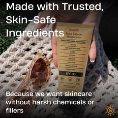 Sky and Sol applied to cheek demonstrating lightweight feel under makeup