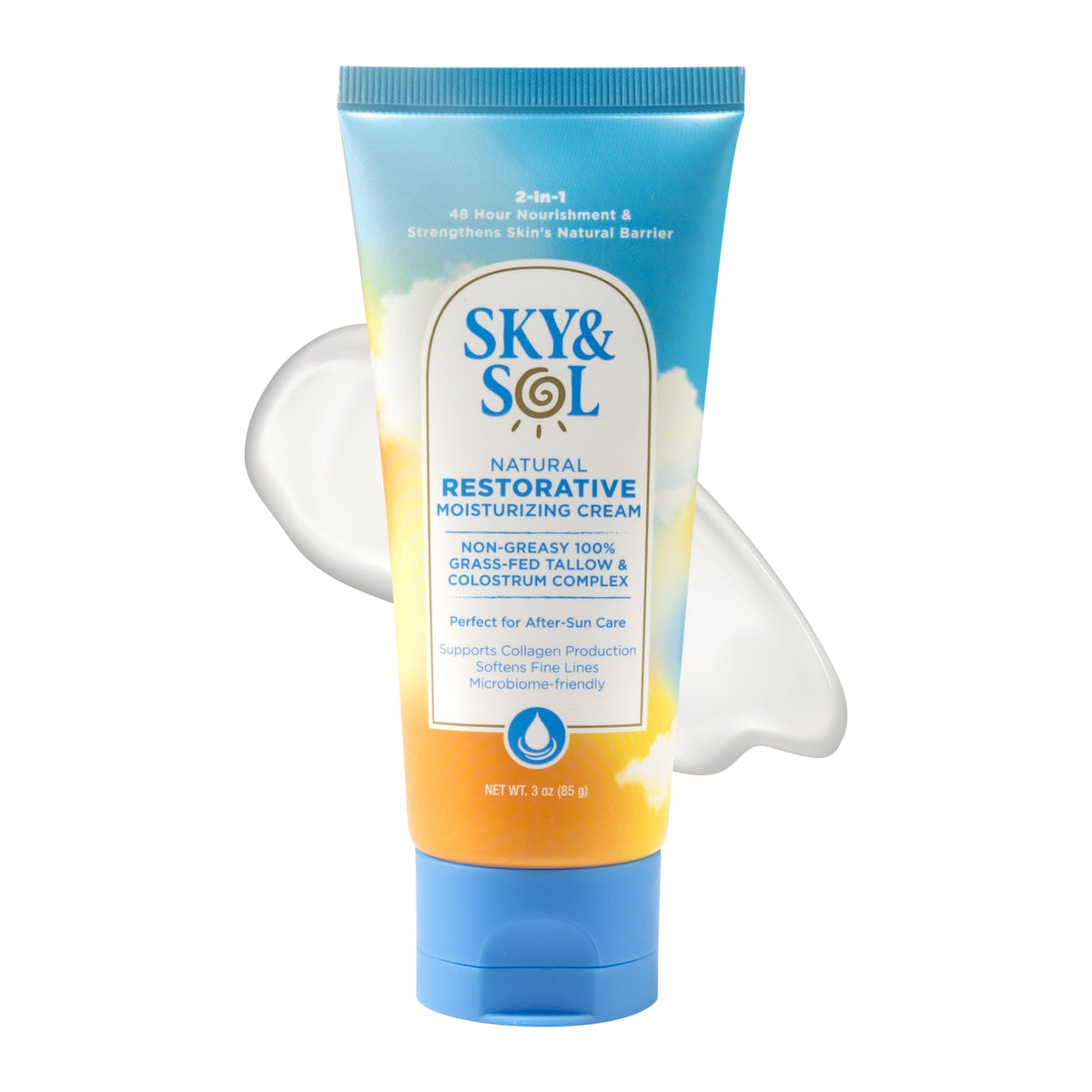 Sky and Sol jar front view showing packaging and compact 3 oz convenience