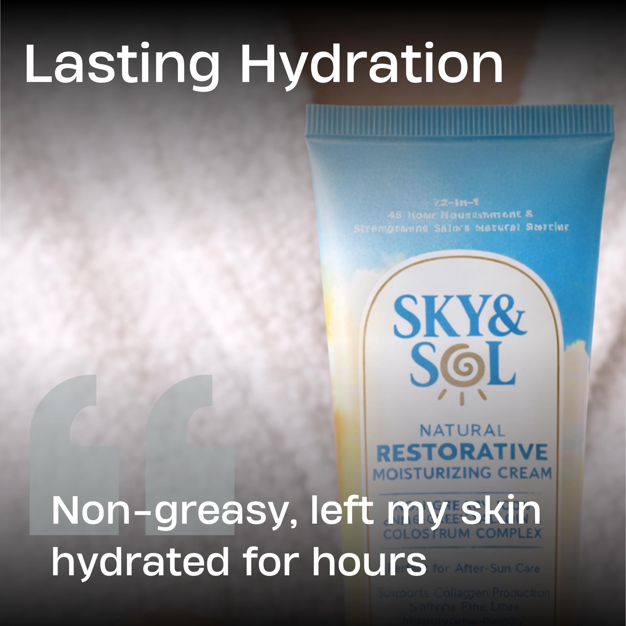Sky and Sol label close-up showing ingredients list and clean formulation
