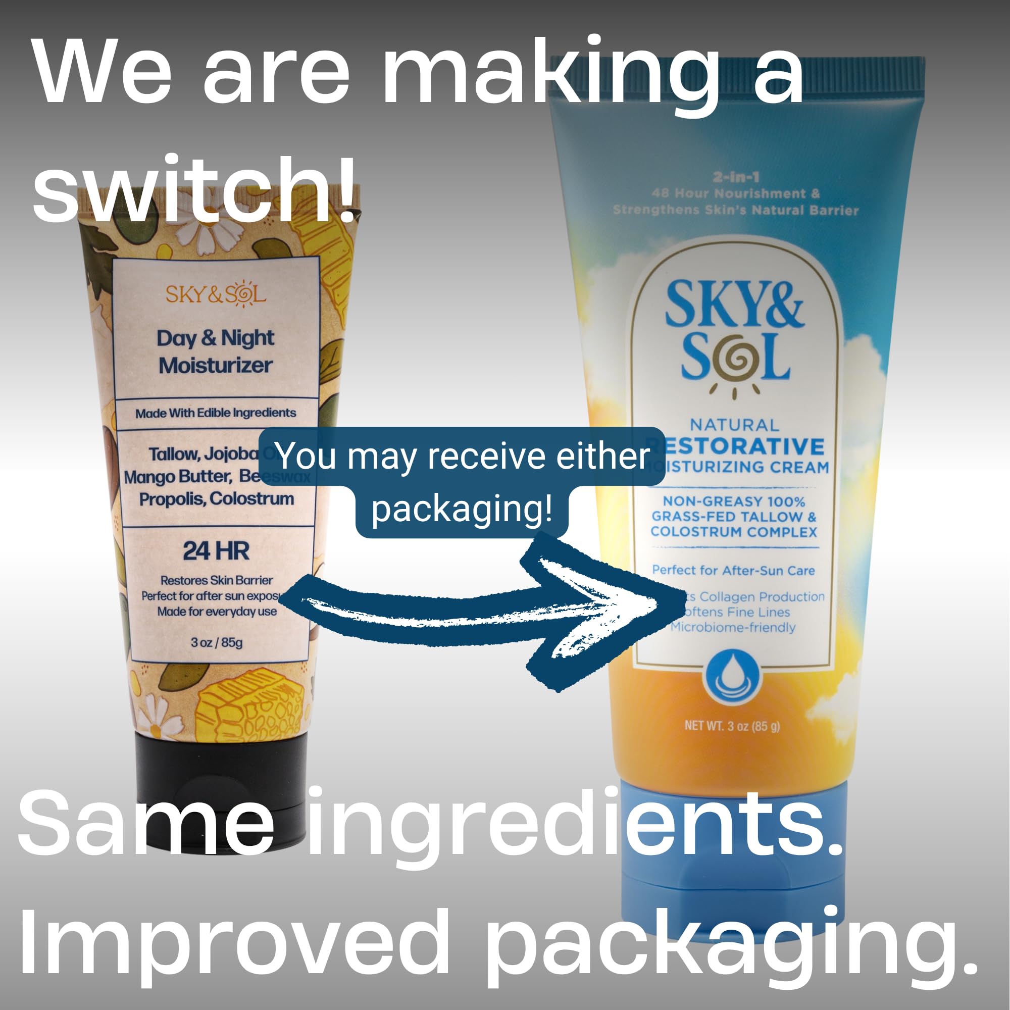 Sky and Sol open cream texture close-up demonstrating rich, smooth hydration