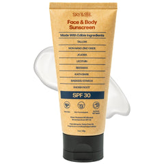 Sky and Sol front tube packaging showing SPF 30 and natural ingredients benefit