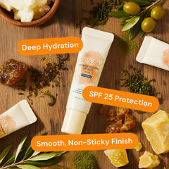Sky & Sol in a handbag lifestyle shot offering on-the-go sun defense