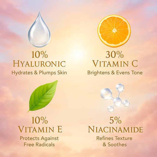Sky Bliss dropper dispensing serum texture to show lightweight absorption benefit