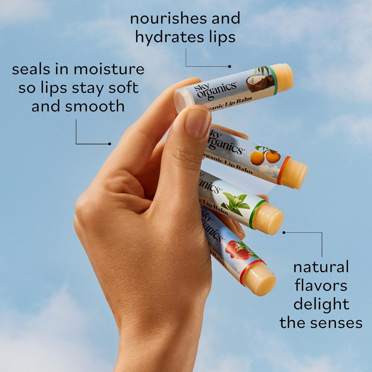 Sky Organics close-up of balm surface texture highlighting smooth application