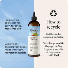 Sky Organics label close-up showing organic, cold-pressed claims and ingredient simplicity