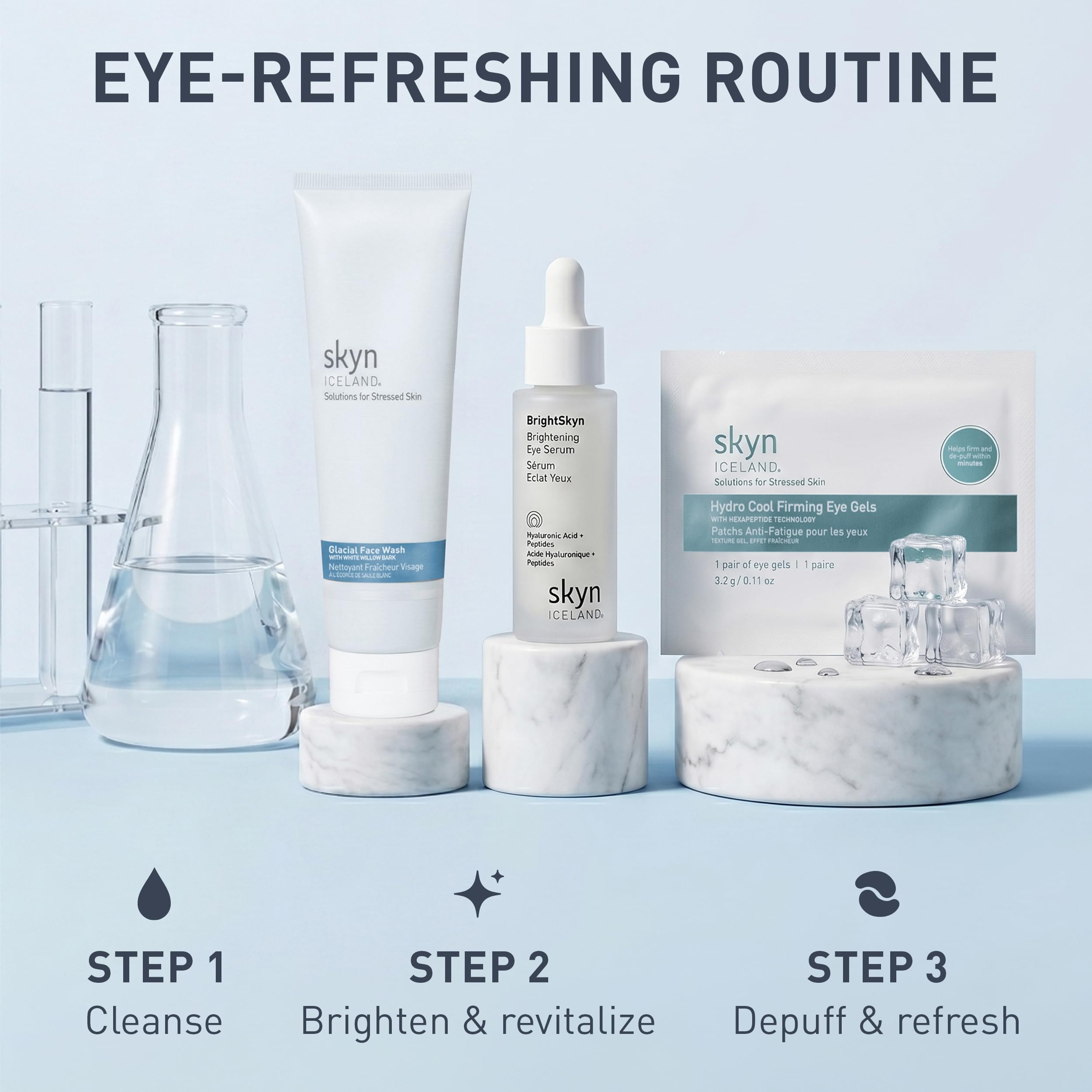 skyn ICELAND used in morning routine to refresh tired-looking eyes