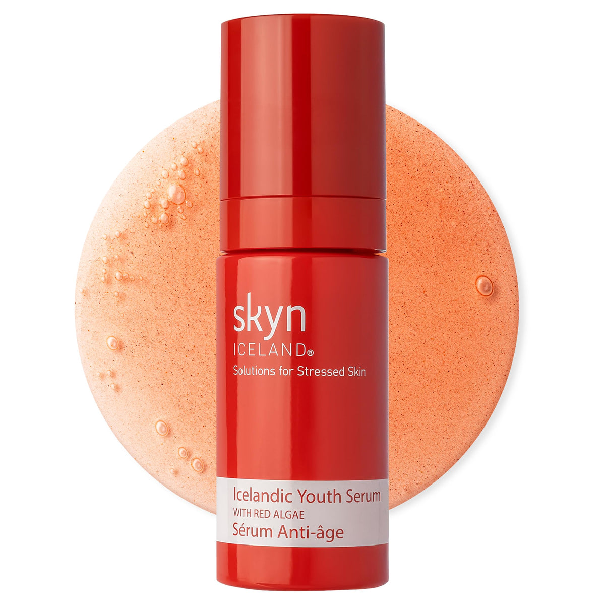 skyn ICELAND front bottle showing sleek packaging and product benefit of brightening