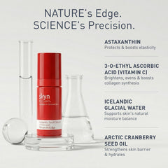 skyn ICELAND bottle staged in bathroom conveying daily routine and hydration benefits