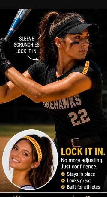 Sleeve Scrunchies worn on a player arm demonstrating freedom of motion and neat sleeve hold
