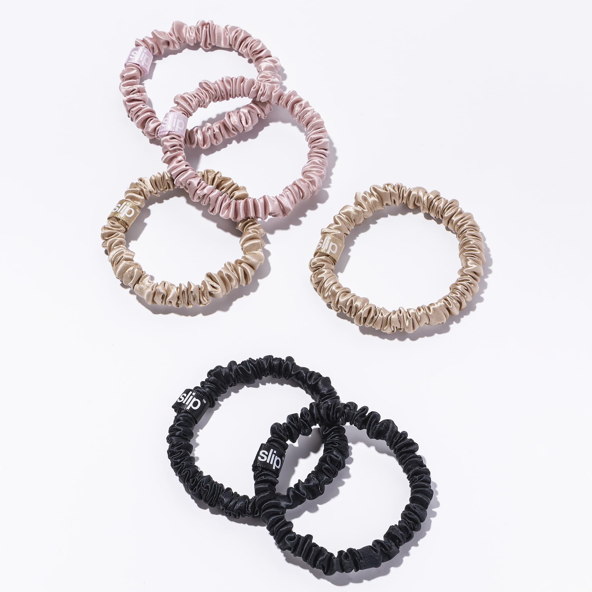 SLIP scrunchies on bathroom counter in lifestyle scene for everyday use