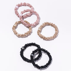 SLIP scrunchies on bathroom counter in lifestyle scene for everyday use
