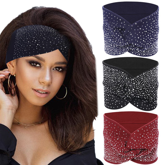 Sliverdew front view of three-pack headbands showing colors and packaging benefit convenience