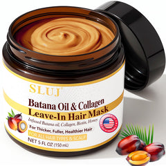 SLUJ bottle front view showing packaging and natural batana benefits