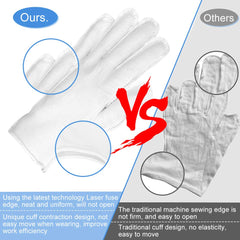 SLWJAXGT glove on hand next to ruler showing stretchable fit and size