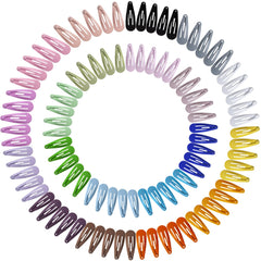 SLYFTE front packaging showing 100 colorful snap mini hair clips, easy storage benefit