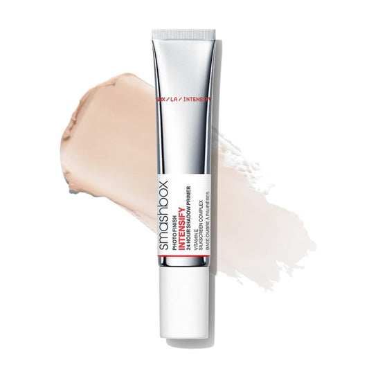 Smashbox primer front packaging showing clear tube and branding for quick identification and shelf appeal