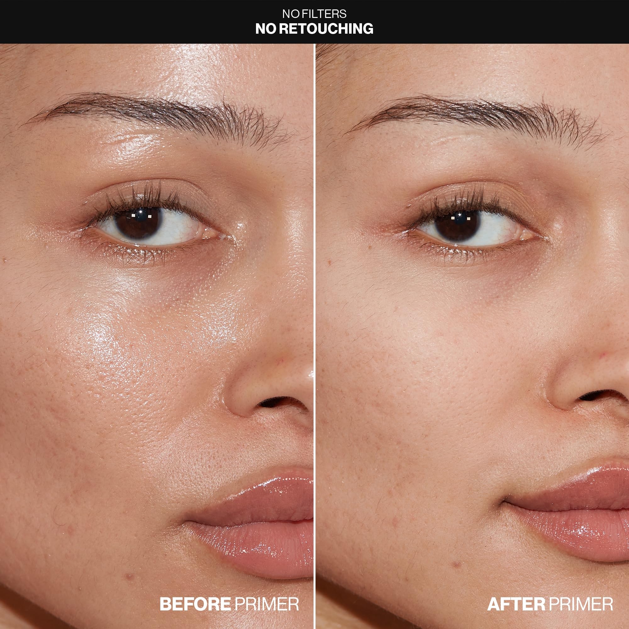 Smashbox primer applied on fingertip demonstrating easy blending and even coverage