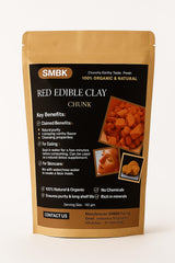 SMBK red clay crushed powder in bowl ready to mix for masks