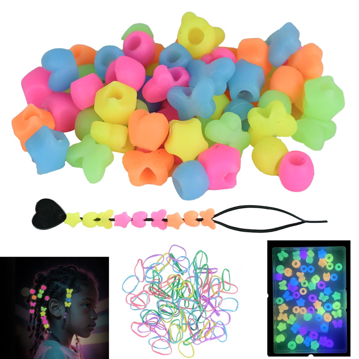 Smefutong front packaging showing 60-piece bead set and included tool, convenient kit