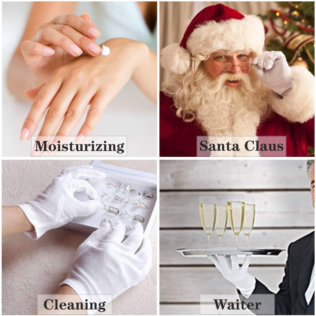 Smilco gloves in nighttime hand-care scene locking in moisturizer comfortably