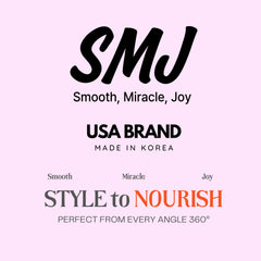 SMJ on bathroom counter for daily routine with light K-peach scent