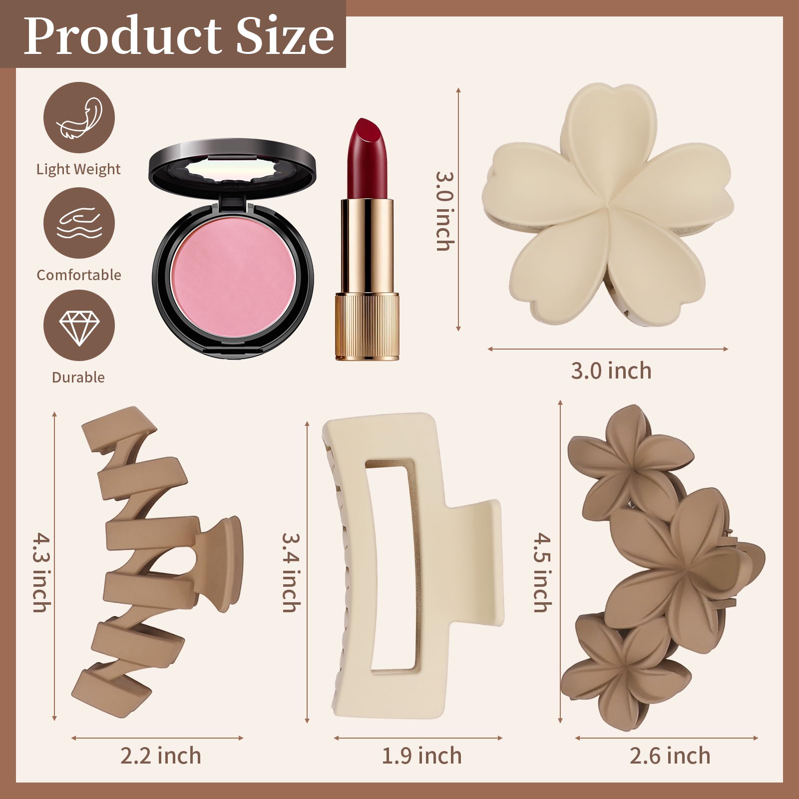 SMKSL clip holding thick curly hair for secure all-day styling benefit