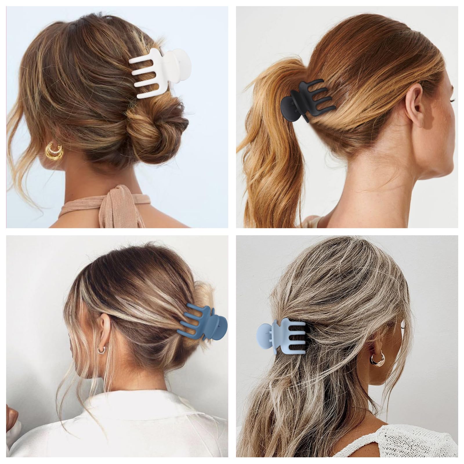 SMKSL clip holding a messy bun showing comfortable long-wear hold benefit